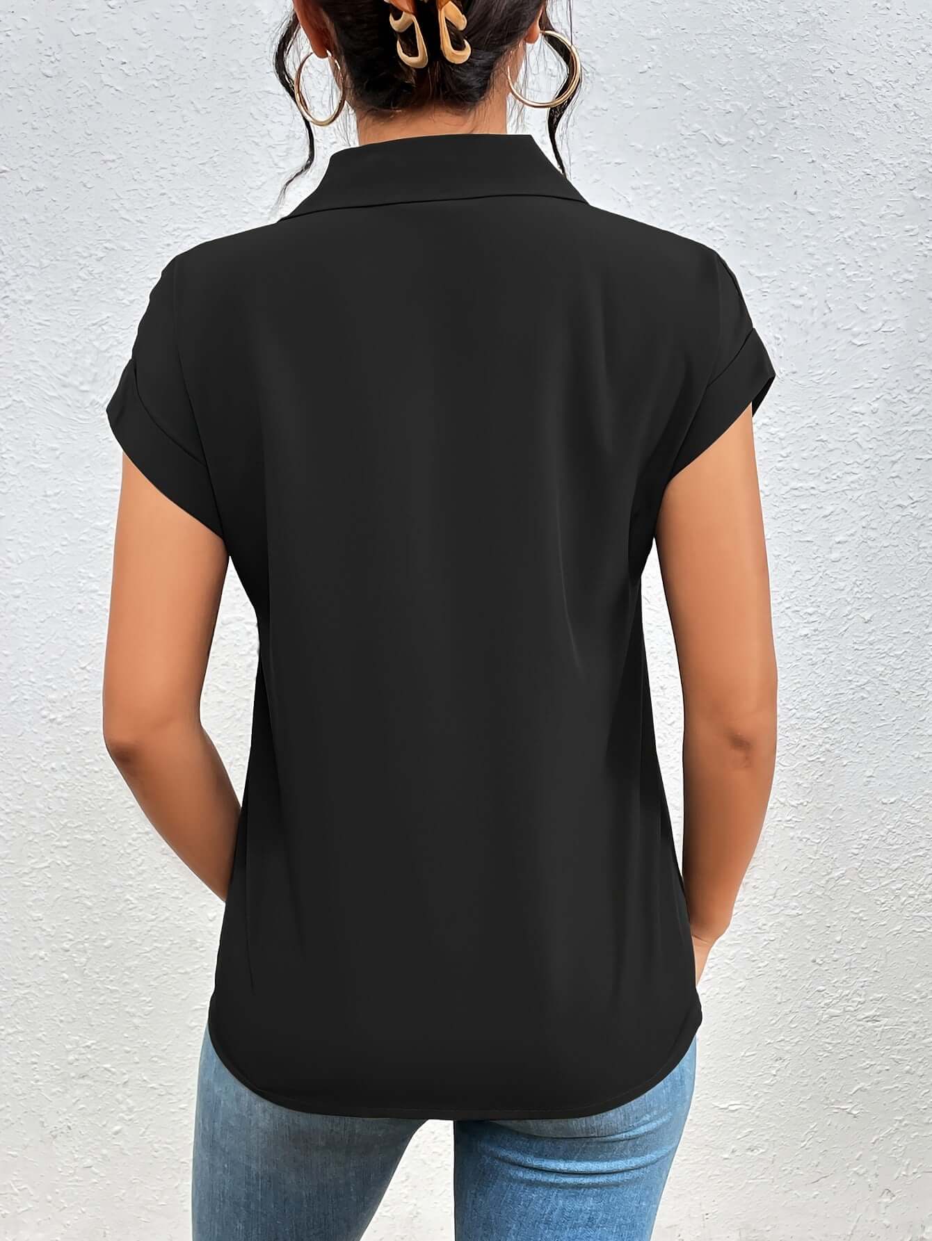 Elegant Lapel Shirt | Women's Button-Up | All you Need - All you Need