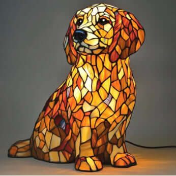 Dog Lamp Resin Decoration – Cute Handcrafted Pet Night Light for Home Decor - All you Need