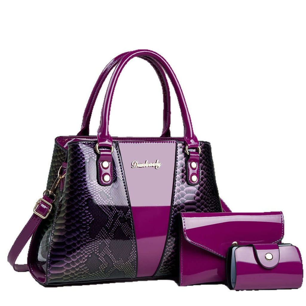 PU Leather Tote Handbag Set | 3-Piece | All you Need - All you Need