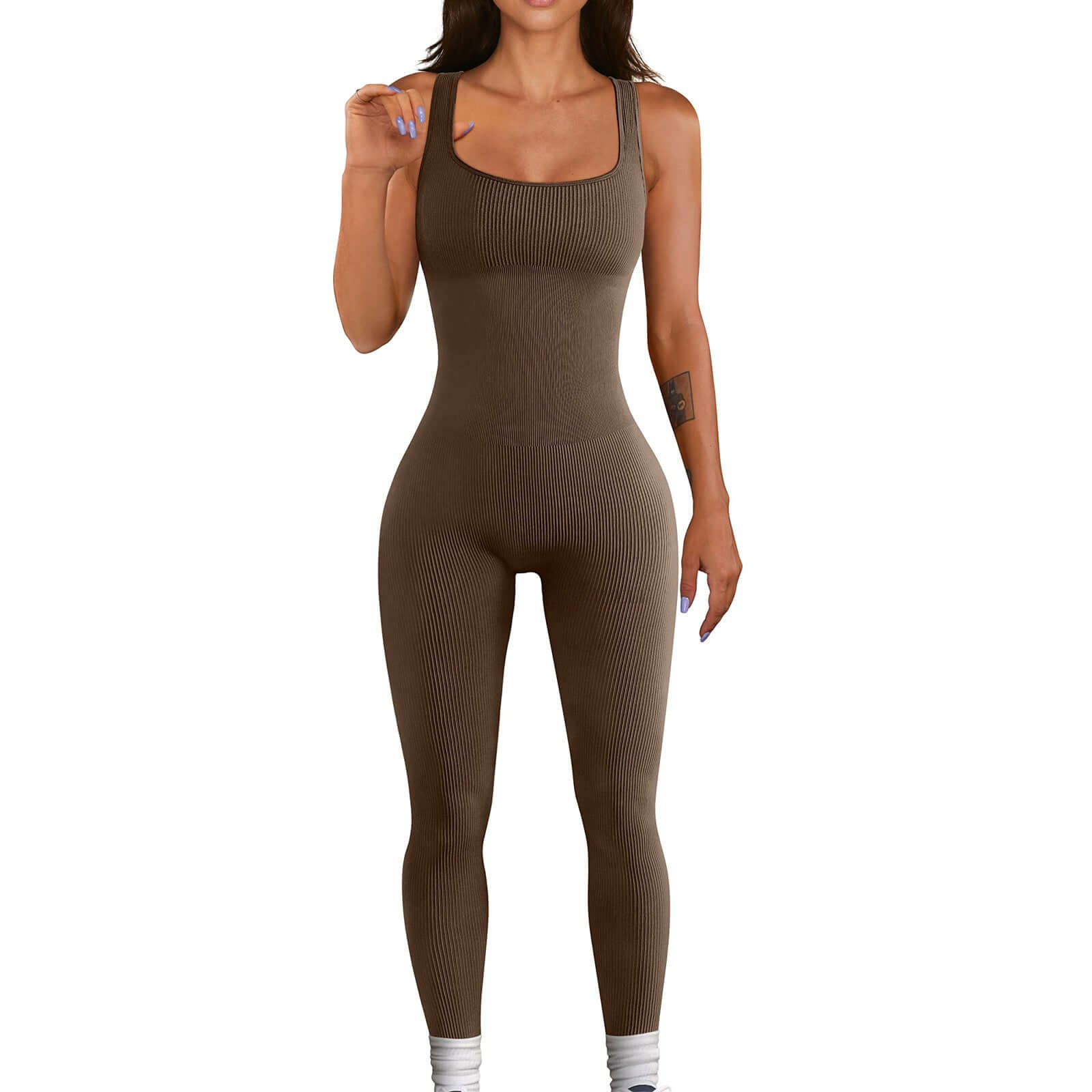 Fitted Women's Sleeveless Vest Bodysuit – Sleek & Seamless - All you Need