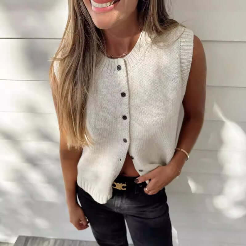 Sleeveless Knitted Vest - All you Need
