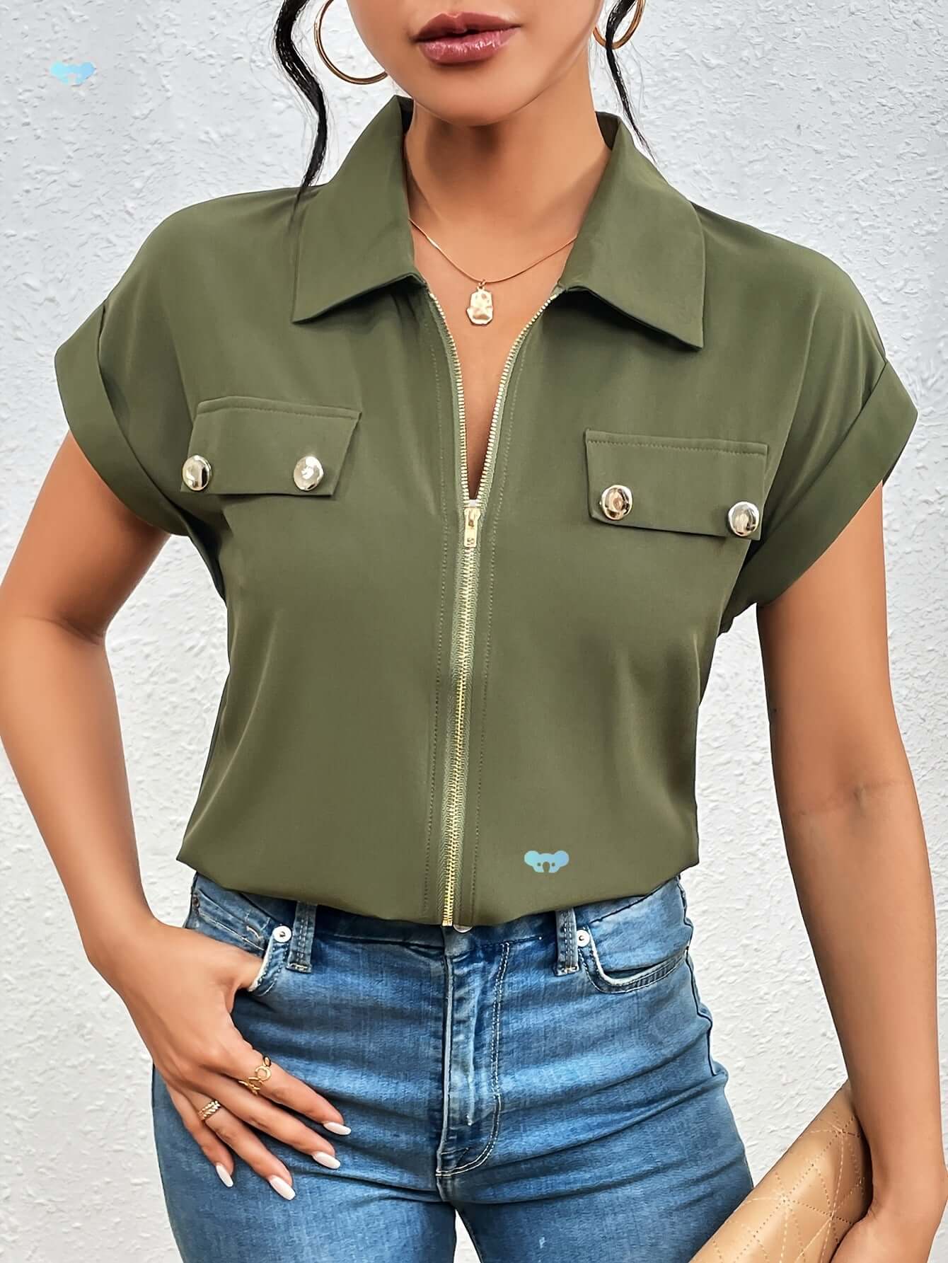 Elegant Lapel Shirt | Women's Button-Up | All you Need - All you Need