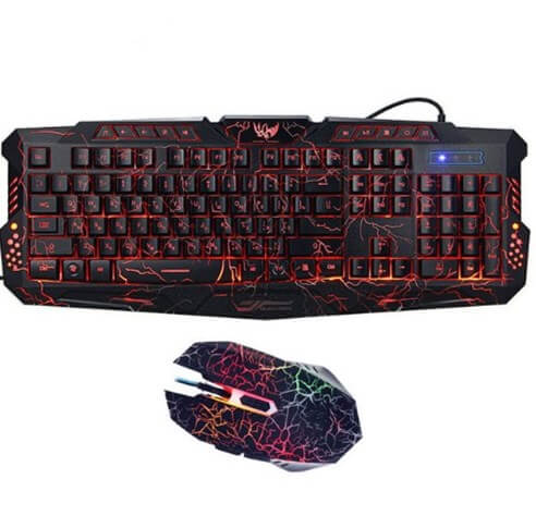 108-Key Wired Gaming Keyboard – RGB Tri-Colour Backlit USB Keyboard