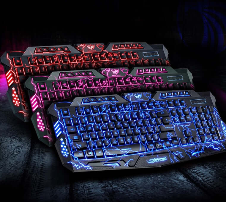 108-Key Wired Gaming Keyboard – RGB Tri-Colour Backlit USB Keyboard - All you Need