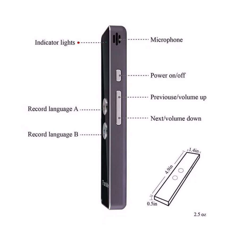 Bluetooth Voice Translator Stick – Real-Time Two-Way Translation in 40+ Languages - All you Need