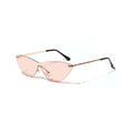 Classic UV protection sunglasses with a stylish cat-eye design and light pink lenses.