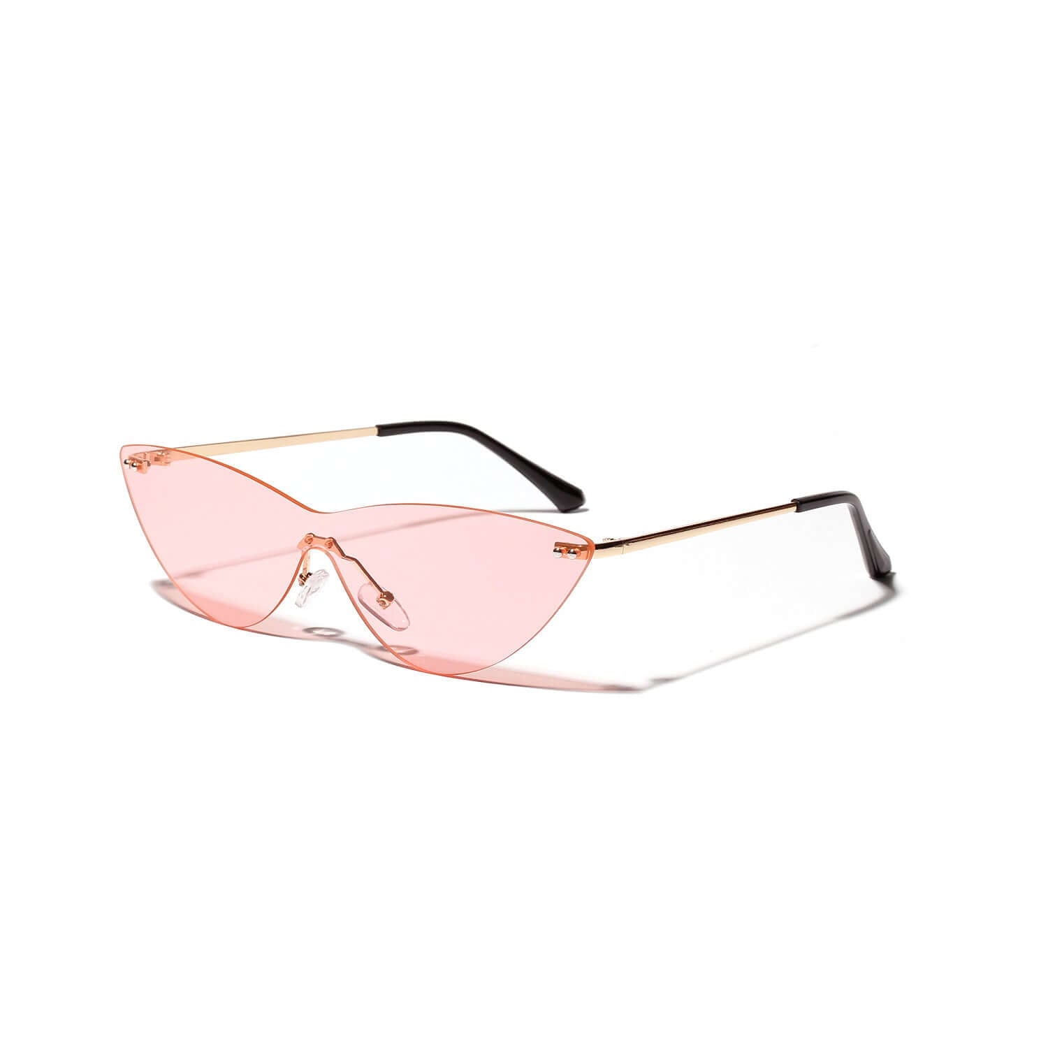 Classic UV protection sunglasses with stylish pink lenses and a contemporary design.