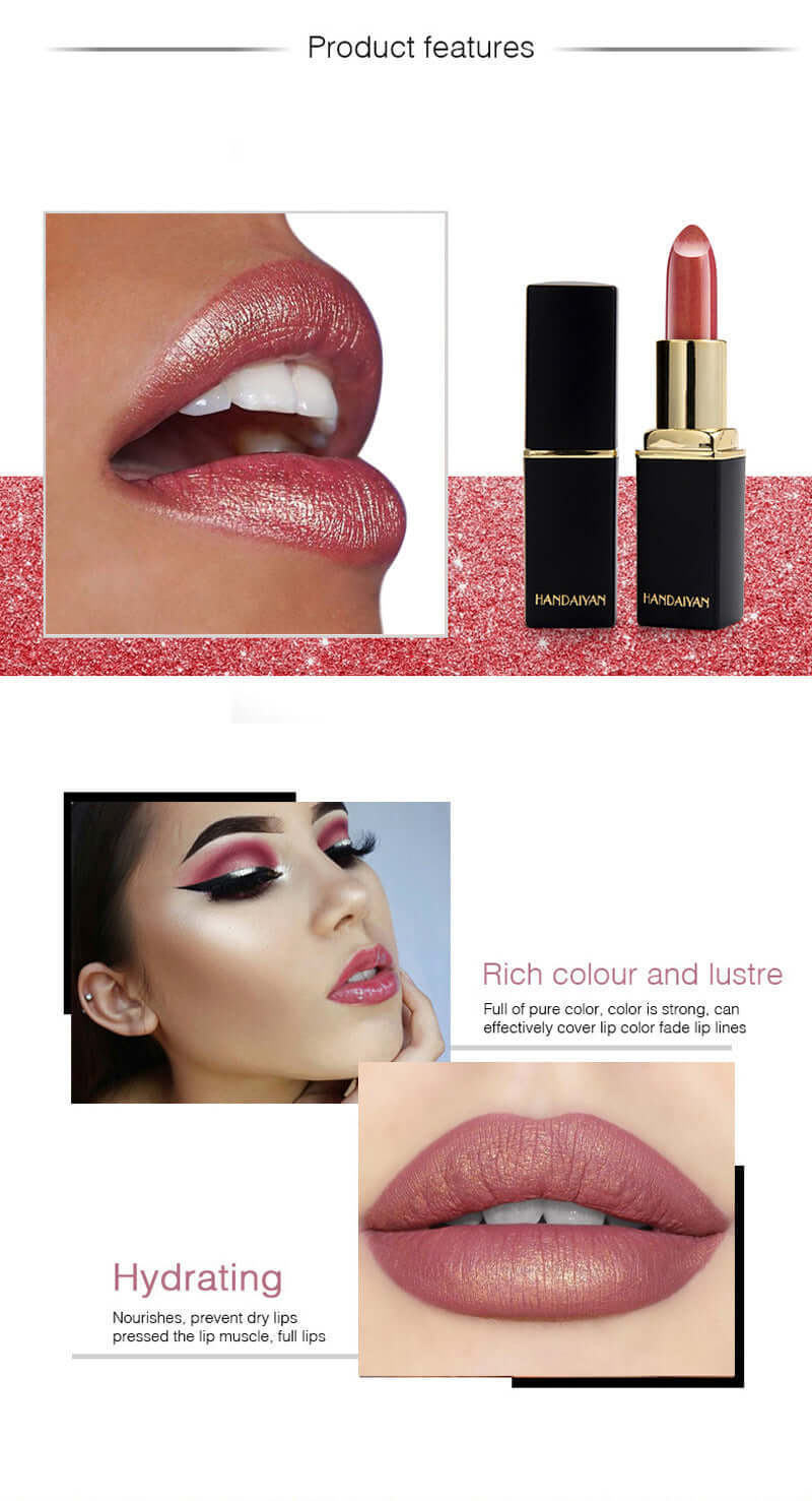 Shiny Metallic Lipstick | Long-Lasting Gilt Finish | All you Need - All you Need