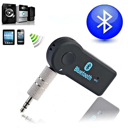Bluetooth music receiver for wireless audio streaming from mobile devices to speakers and car stereo.