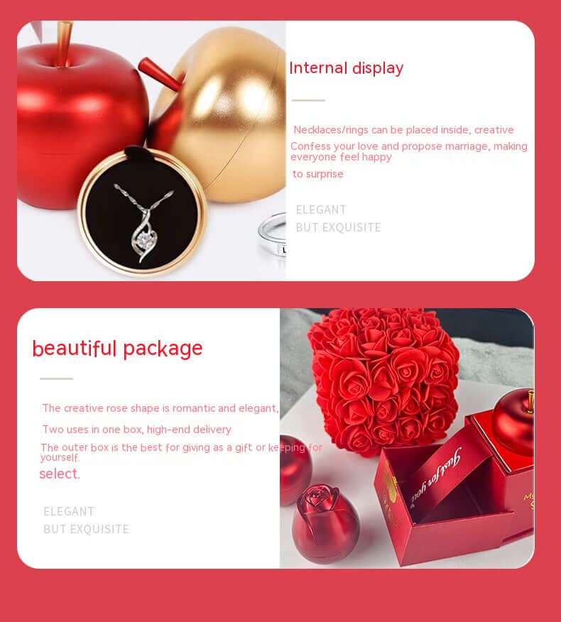 Luxury Rose Gift Box with Crystal Pendant | All you Need - All you Need