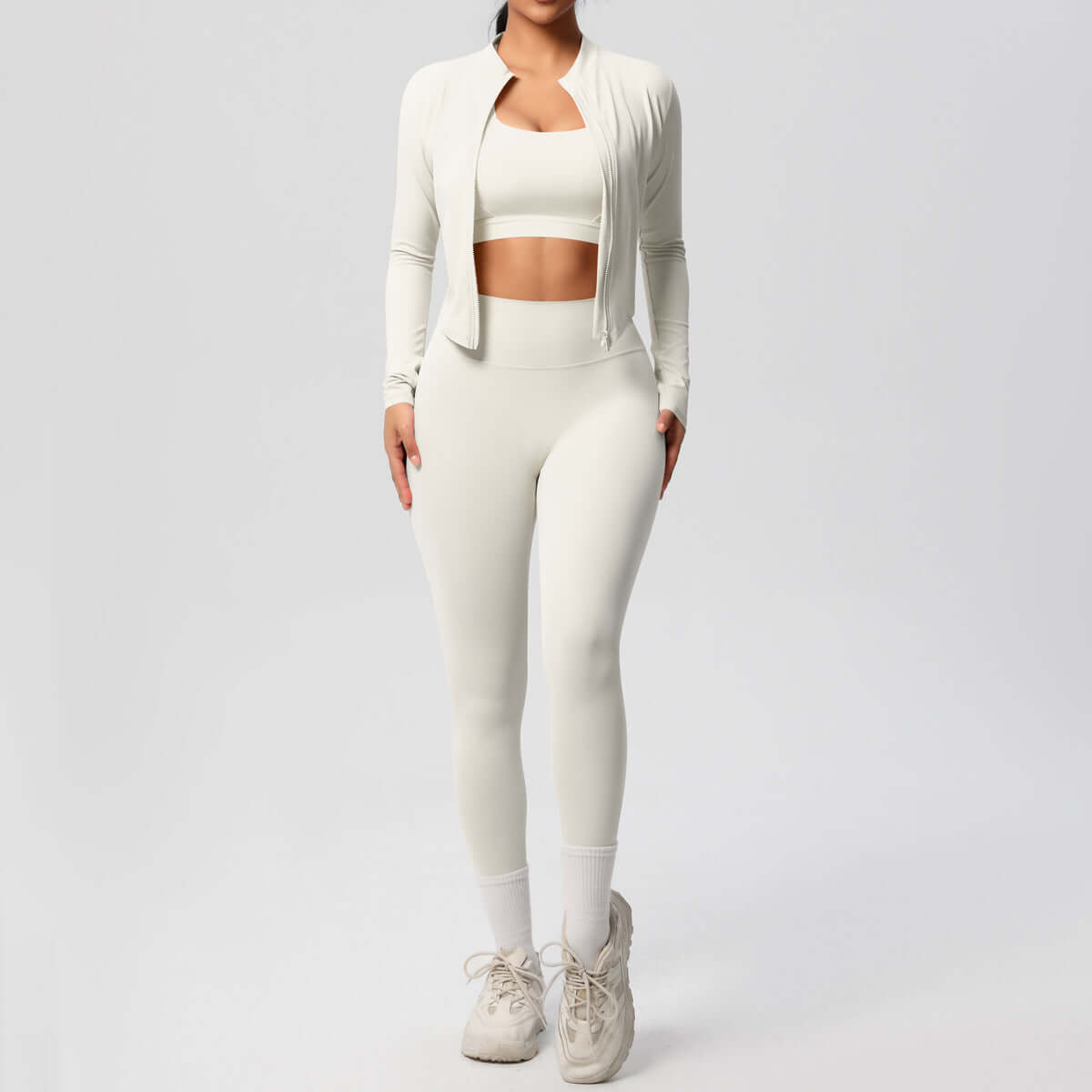 Women's Yoga Outfit Set | 3-Piece Spandex Activewear | All you Need - All you Need