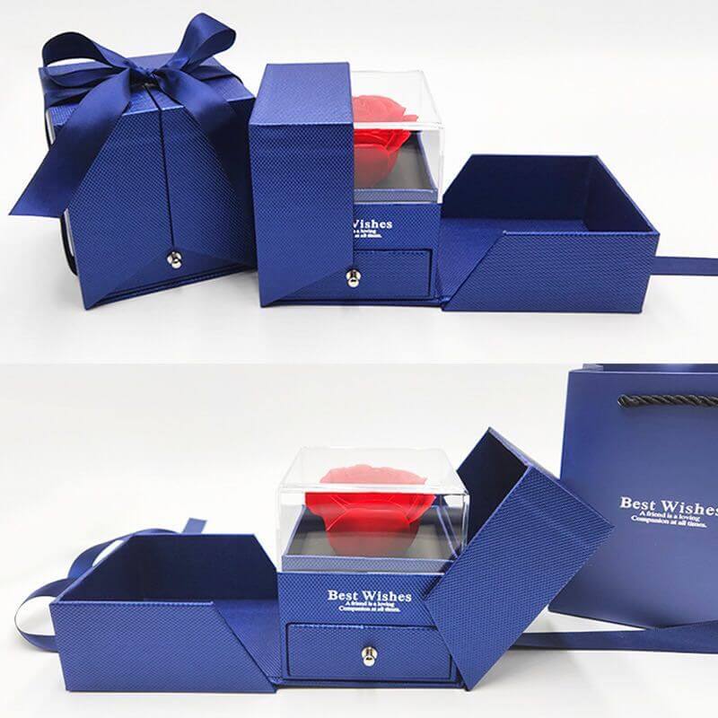 Rose Petal Jewellery Gift Box – Elegant Cardboard Presentation Box for Accessories - All you Need