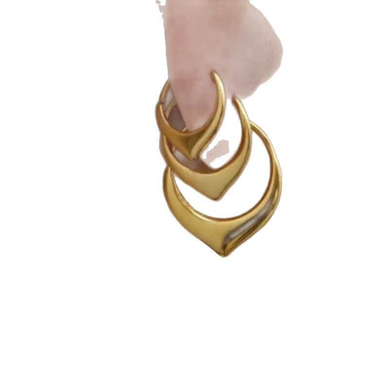 Geometric Circular Copper Earrings Set – 3 Pairs in Gold & Silver for Women & Men - All you Need