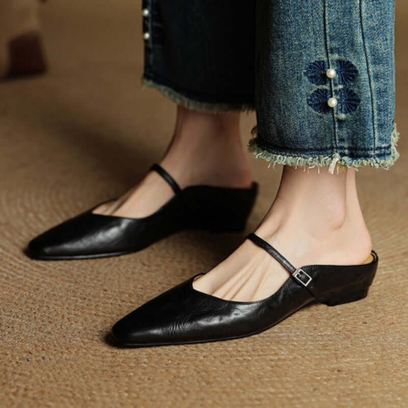 Women's Korean-Style Leather Wedge Sandals | All you Need - All you Need