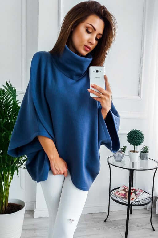 Comfortable everyday sweatshirt in blue, showcasing a relaxed fit unisex pullover for casual wear.