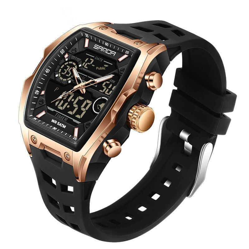 Multifunctional Cask-Shaped Electronic Watch – Unisex in 8 Colour Options - All you Need