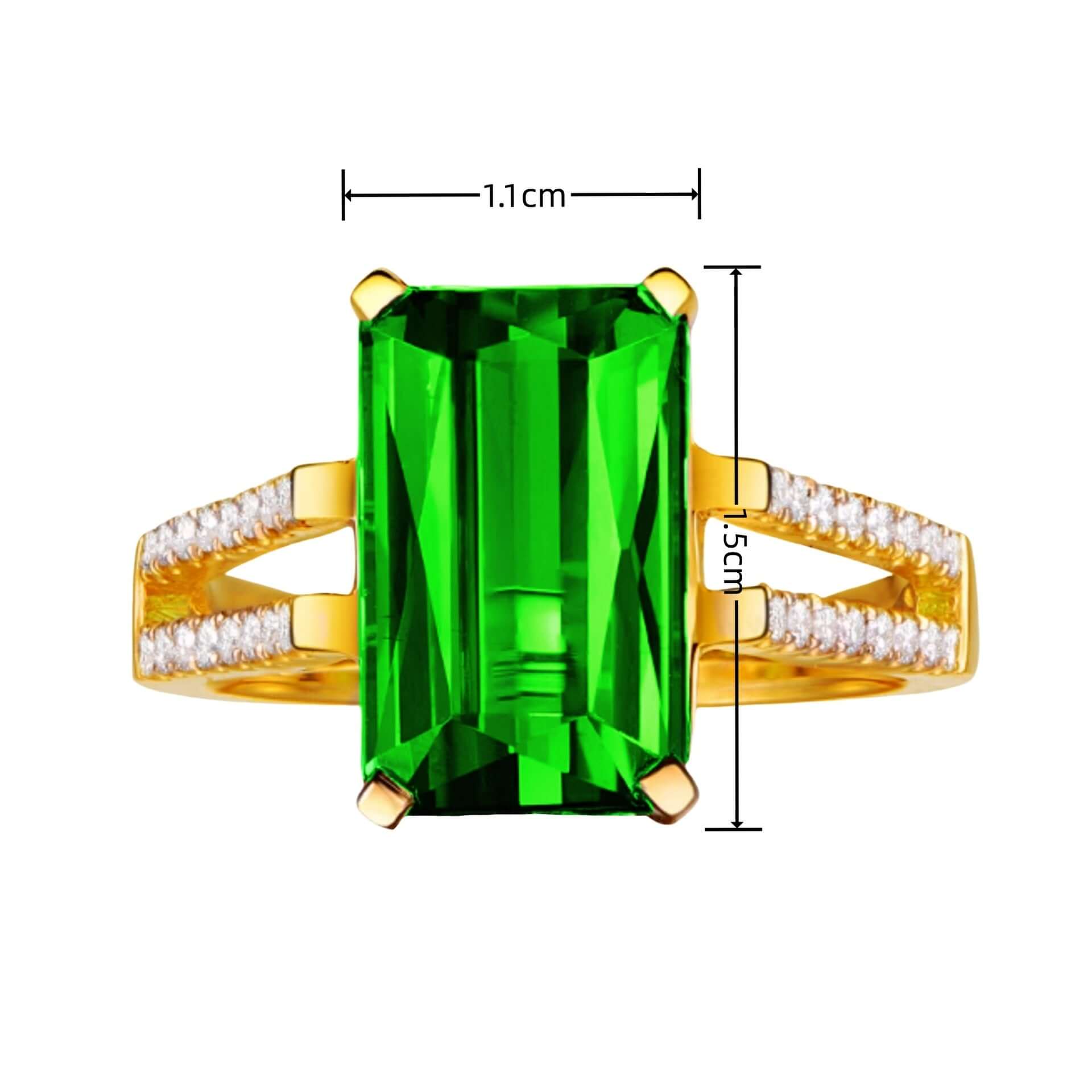 Geometric Open Ring | Diamond-Encrusted | All you Need - All you Need