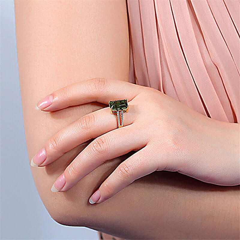 Geometric Open Ring | Diamond-Encrusted | All you Need - All you Need