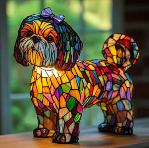 Dog Lamp Resin Decoration – Cute Handcrafted Pet Night Light for Home Decor - All you Need