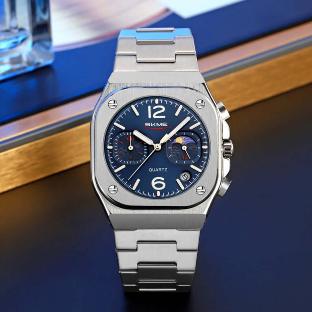 Multifunctional Business Quartz Watch – Men's Slim 12.7mm in 6 Colour Combinations - All you Need