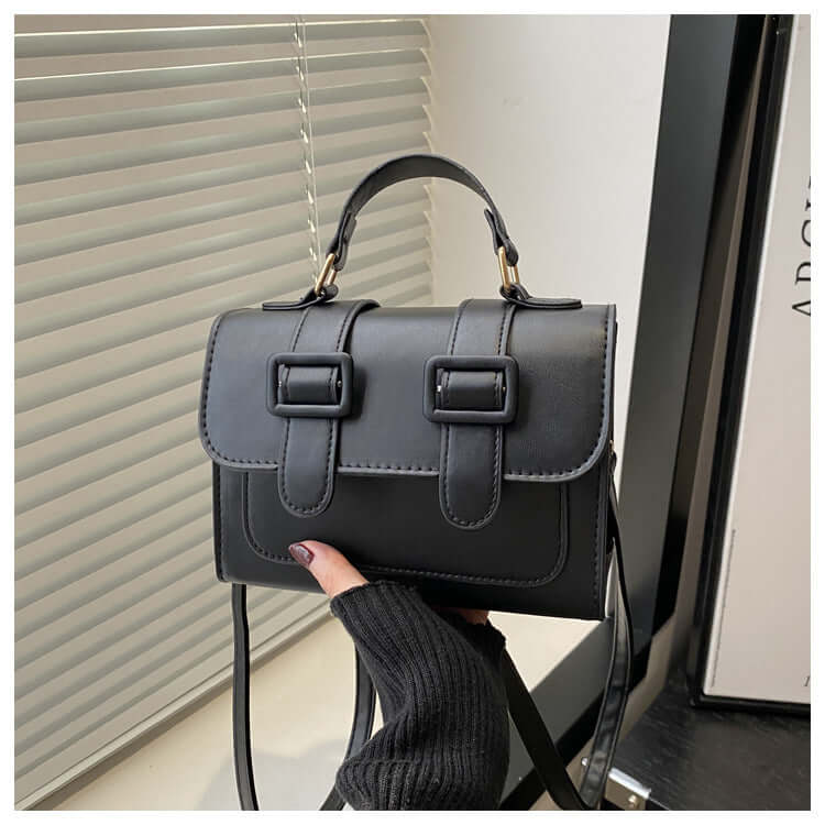 Streetwear Square Crossbody Bag – PU Leather with Phone Pocket in Black, Coffee & Khaki - All you Need