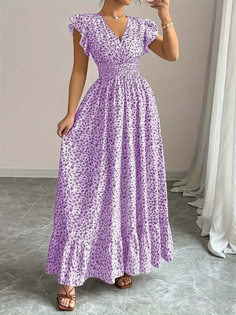Women's Floral Summer Dress | Ruffle Sleeve | All you Need - All you Need