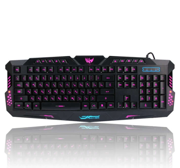108-Key Wired Gaming Keyboard – RGB Tri-Colour Backlit USB Keyboard - All you Need
