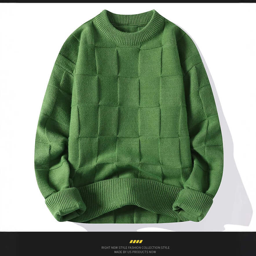 Men's Oversized Wool Crew Neck Jumper – Extra Thick Hong Kong Style Winter Top - All you Need