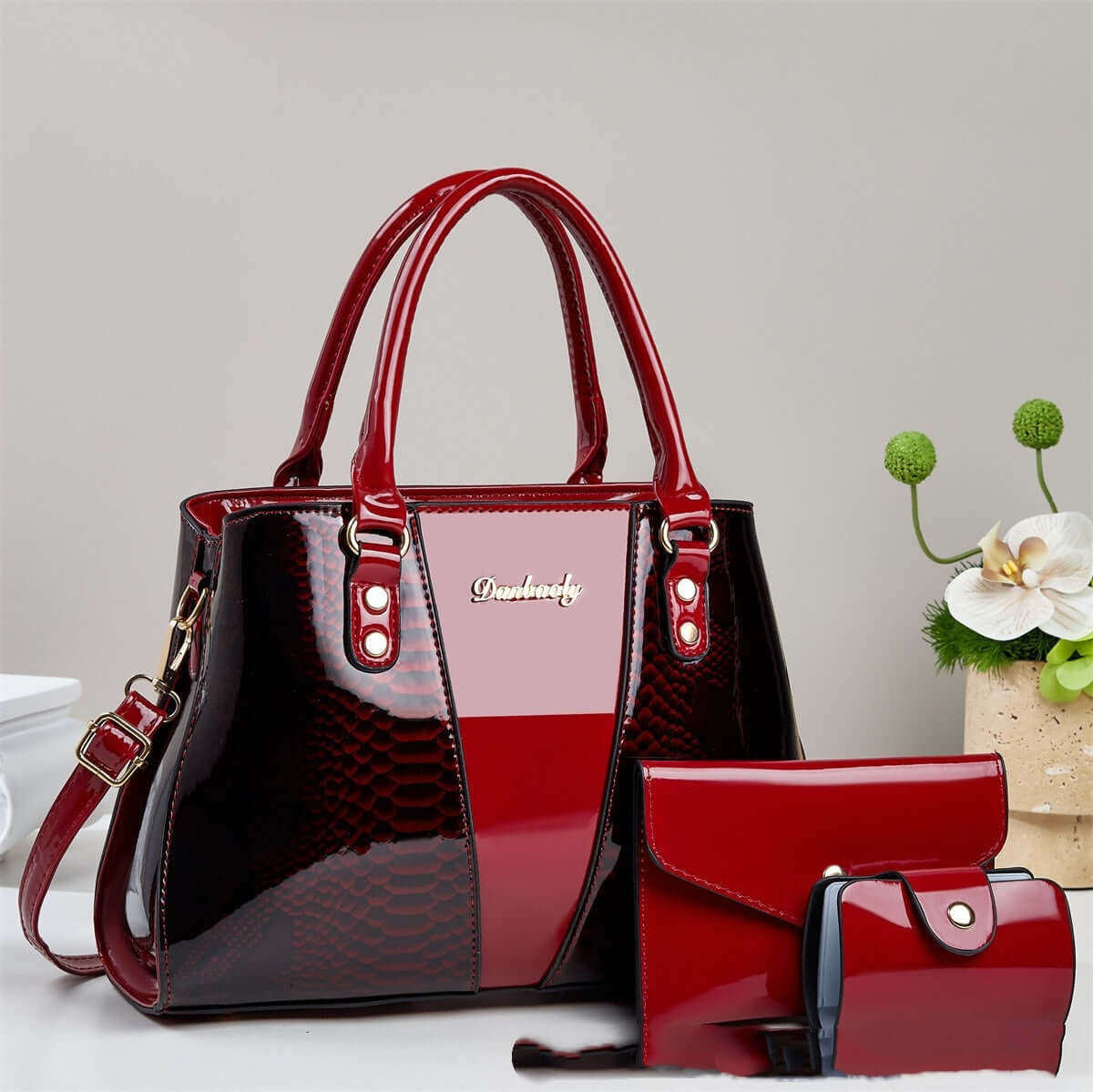 PU Leather Tote Handbag Set | 3-Piece | All you Need