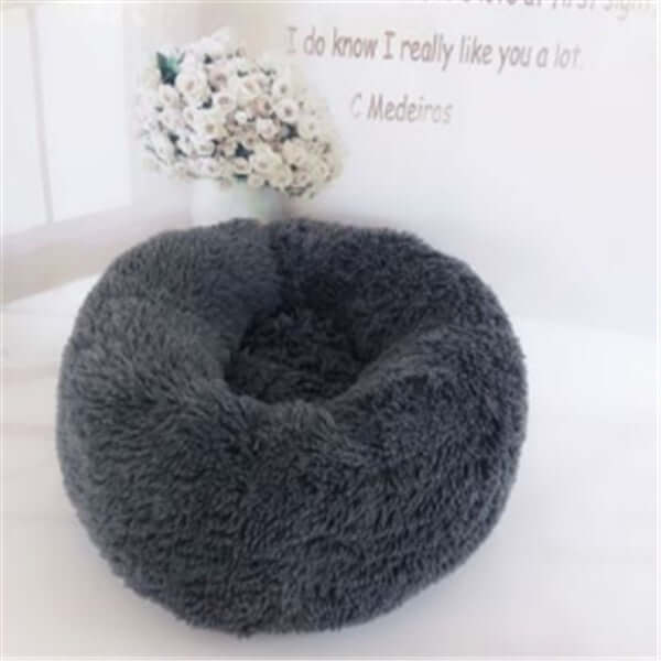 cozy cat mattress in a soft gray color, perfect for cats and small dogs to lounge and sleep comfortably.