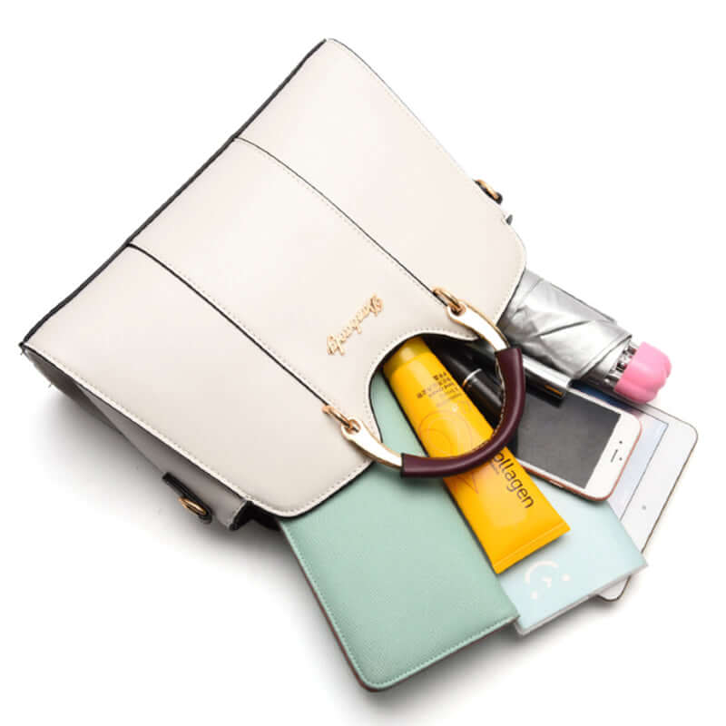 Stylish women's handbag shoulder bag featuring spacious compartments with daily essentials.