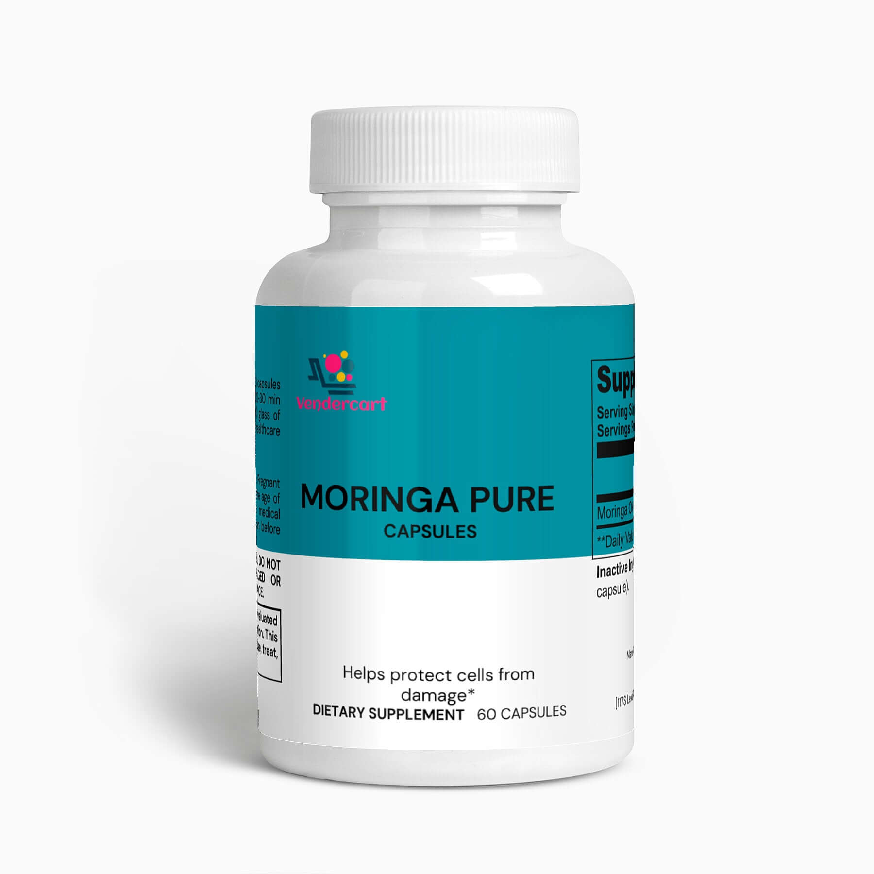 Moringa Pure Nutrient Supplement - natural superfood capsules for energy and wellness, helping immune support.