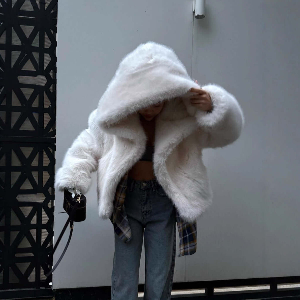 Hooded Faux Fur Coat | Women's Winter Outerwear | All you Need - All you Need
