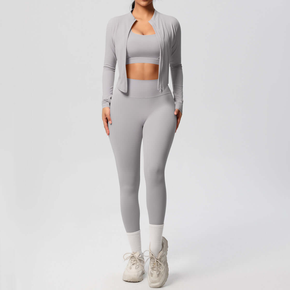 Women's Yoga Outfit Set | 3-Piece Spandex Activewear | All you Need - All you Need