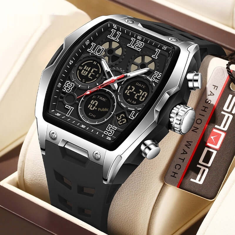 Multifunctional Cask-Shaped Electronic Watch – Unisex in 8 Colour Options - All you Need