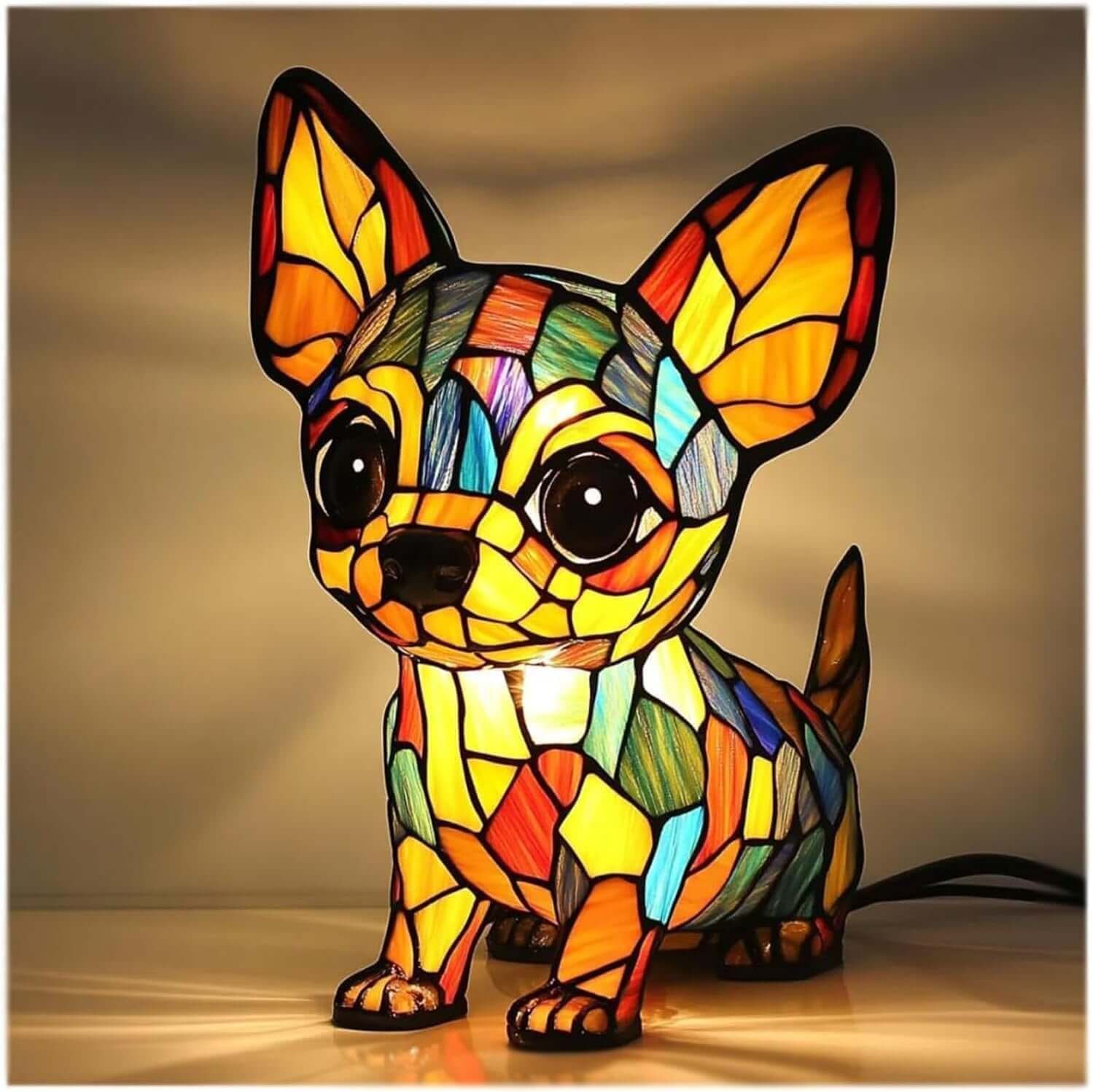 Dog Lamp Resin Decoration – Cute Handcrafted Pet Night Light for Home Decor - All you Need