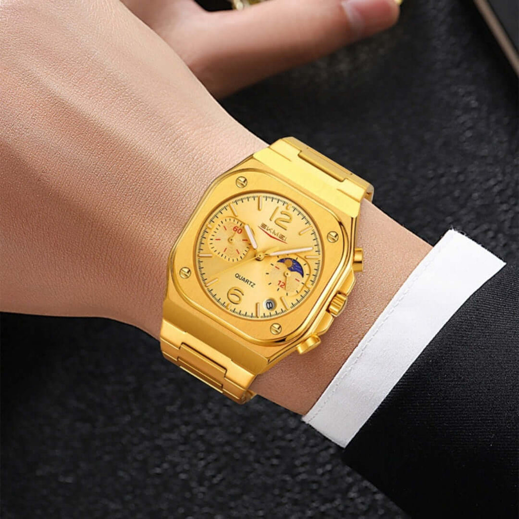 Multifunctional Business Quartz Watch – Men's Slim 12.7mm in 6 Colour Combinations - All you Need