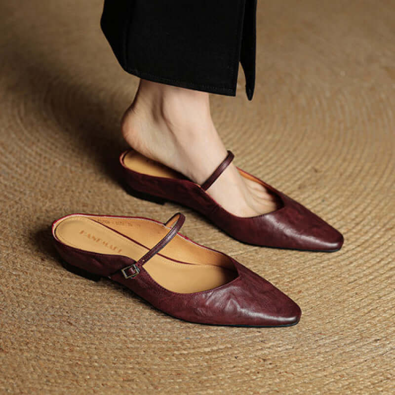 Women's Korean-Style Leather Wedge Sandals | All you Need - All you Need