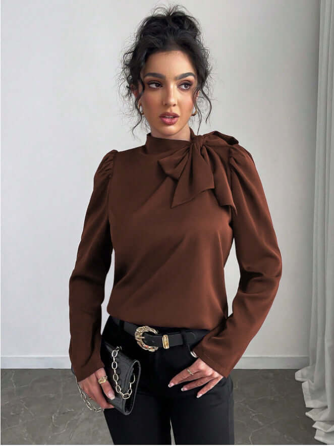 Elegant Long Sleeve Shirt – Classic Polyester Top - All you Need
