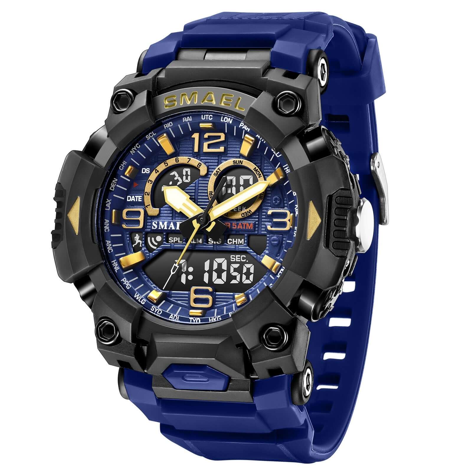 Sporty Alloy Watch – Versatile Men's Timepiece in 6 Bold Colours