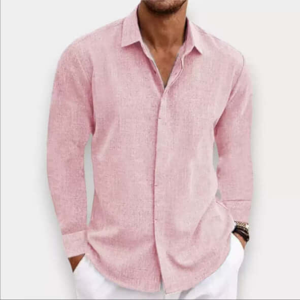 Men's Loose Fit Long-Sleeve Polyester Cardigan – American Retro Style in 7 Colours - All you Need