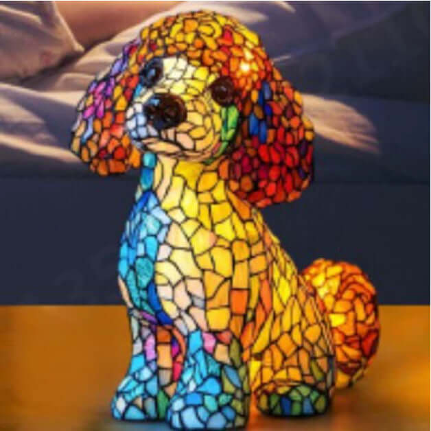 Dog Lamp Resin Decoration – Cute Handcrafted Pet Night Light for Home Decor - All you Need