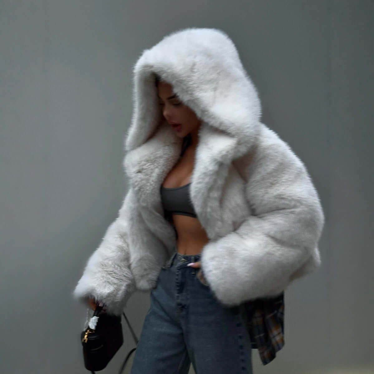 Hooded Faux Fur Coat | Women's Winter Outerwear | All you Need - All you Need