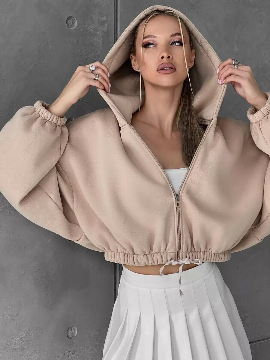Cropped Fitted Hoodie | Women's Streetwear | All you Need - All you Need