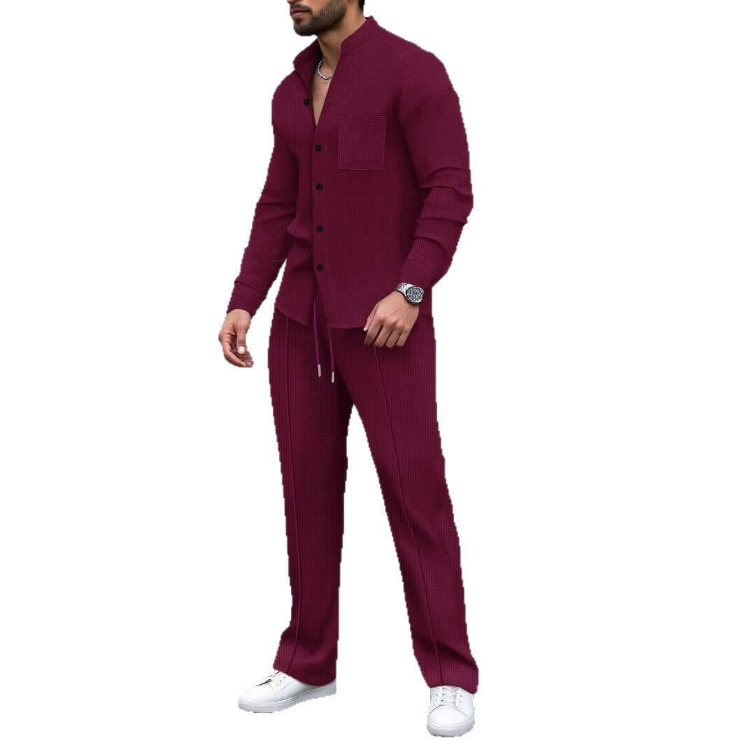 Refined Casual T-Shirt & Trousers Set|6 Colours All you Need - All you Need