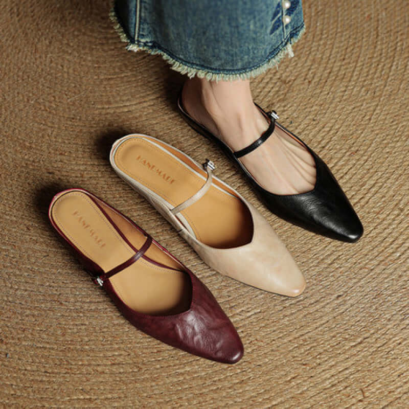 Women's Korean-Style Leather Wedge Sandals | All you Need - All you Need