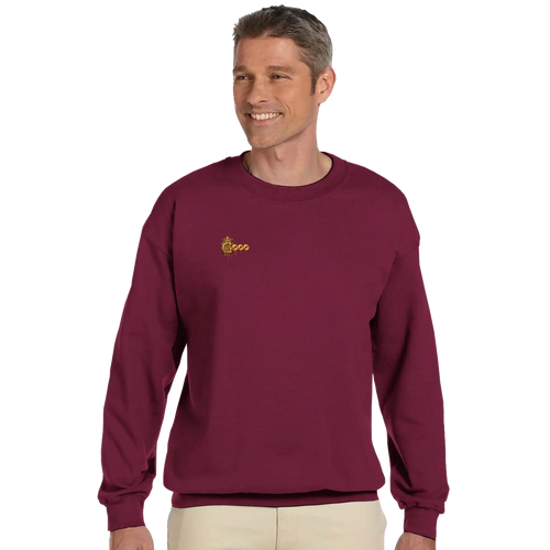 Classic unisex sweatshirt in maroon color, featuring soft fabric and comfortable fit, perfect for everyday wear.