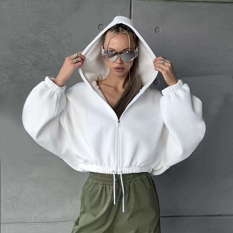 Cropped Fitted Hoodie | Women's Streetwear | All you Need - All you Need