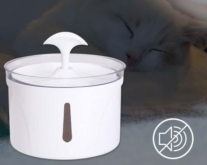 Automatic pet water dispenser with a whisper-quiet design, ideal for cats and dogs to stay hydrated.