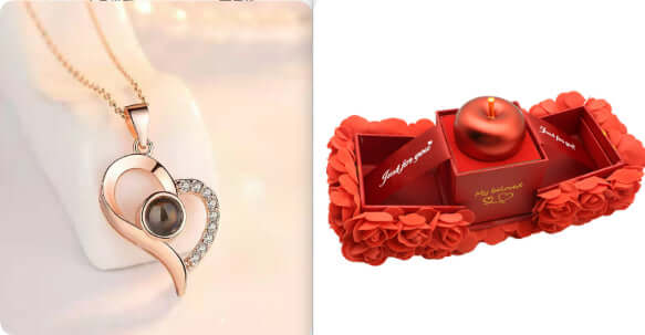 Luxury Rose Gift Box with Crystal Pendant | All you Need